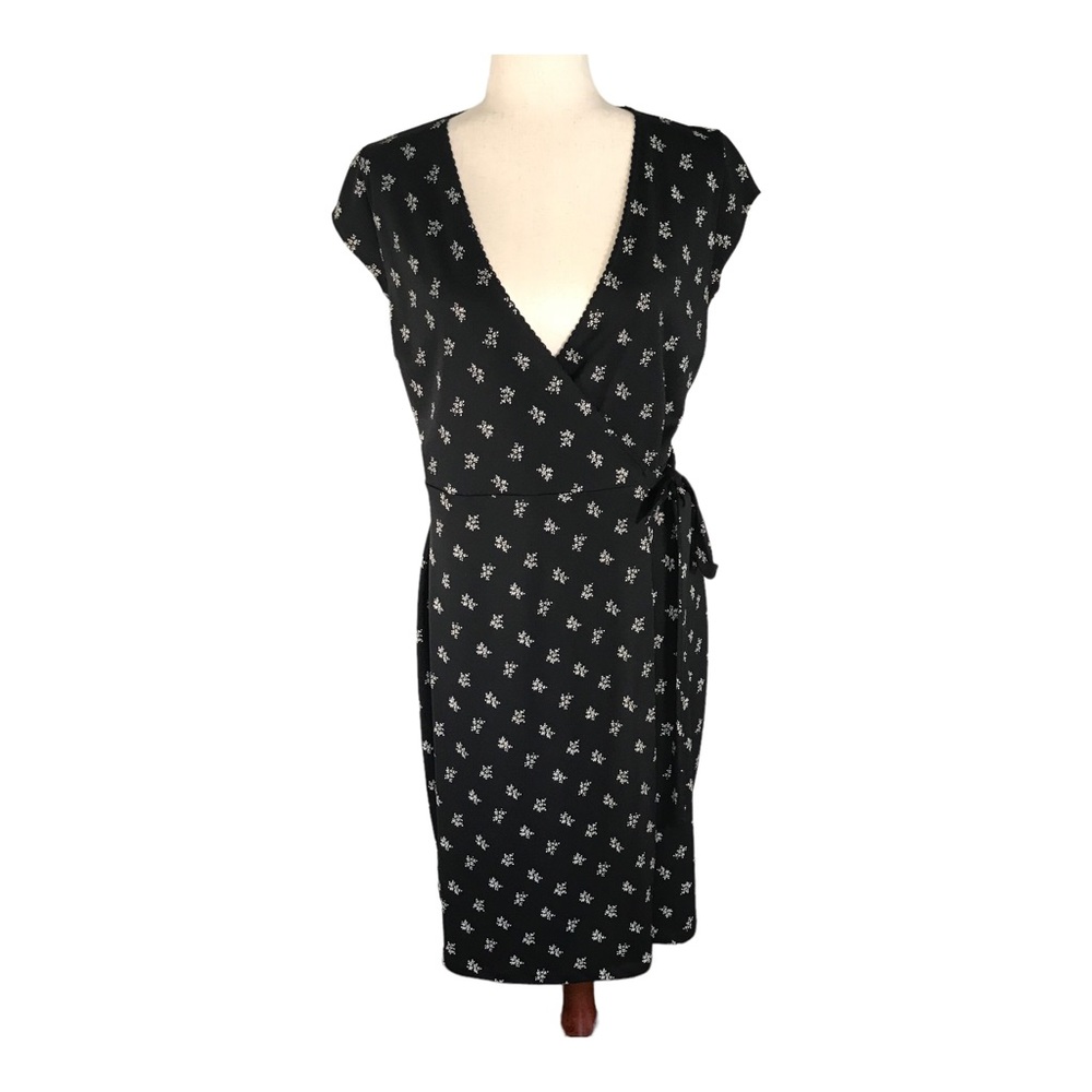 DKNY CITY Vintage Wrap Midi Dress
